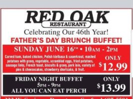 Red Oak Family menu