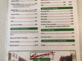 Sammy's Pizza menu