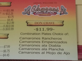 Charros Express Mexican Food menu