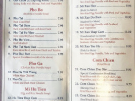 Thái Bảo Vietnamese menu