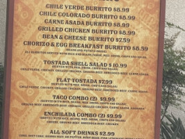 Si Señor Grill menu