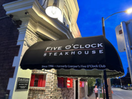 Five O'clock Steakhouse menu