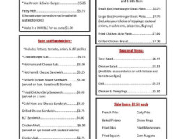 Smitty's Grill menu