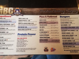 Montana Brewing Company menu