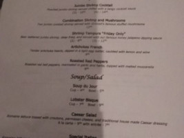 Grinnell's menu