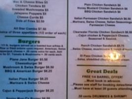 Mug-z's Pub Grille menu