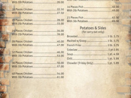 Jim's Grille menu