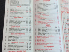 Dragon City Chinese menu