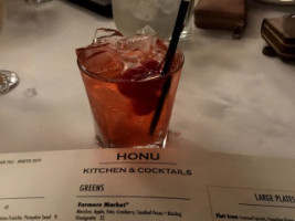 Honu Kitchen Cocktails food