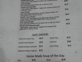 Chili John's Cafe menu