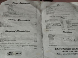 Fratelli’s Pizzeria menu