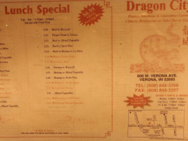 Dragon City menu