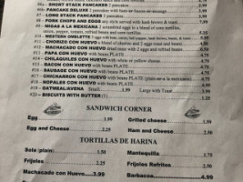 Las Mañanita's menu