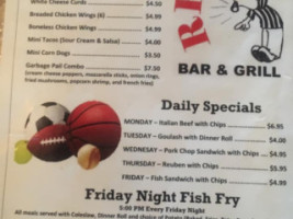 Ref's And Grill menu