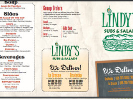 Lindy's Subs Salads Onalaska menu