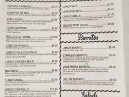 Puerto Vallarta menu