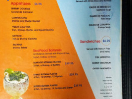 Blue Marlin menu