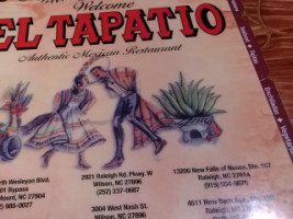 El Tapatio Mexican menu