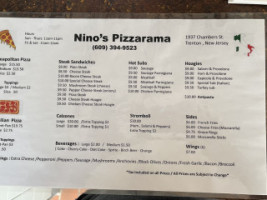 Nino's Pizzarama menu