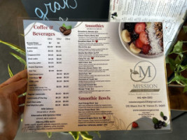 Mission Organic Cafe Coffee menu