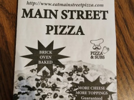 Main Street Pizza menu