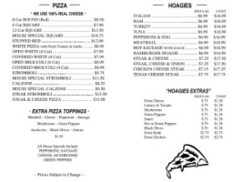 Pizza Plus menu