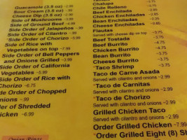 El Ok Corral menu