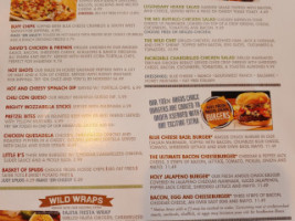 Wild Wing Cafe menu