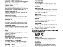 Blind Bob's menu