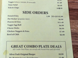 Silver Fork Cafe menu