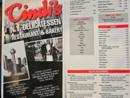 Cindi's Ny Deli menu