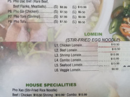 Pho D' Noodle House menu