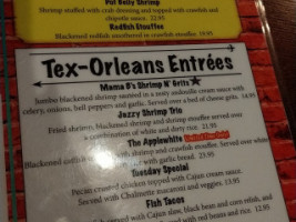 Bb's Tex-orleans menu