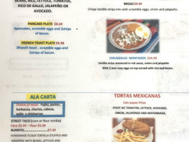 Taqueria Reinita menu