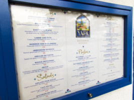 Yafa menu