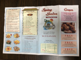 Spring Garden Chinese menu