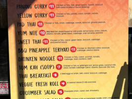 Wasana's Thai Food Cart menu