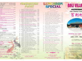 Bali Village In Wyom menu