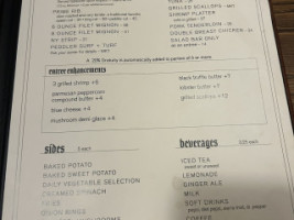 The Peddler Steak House menu