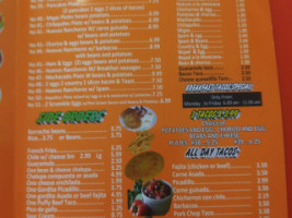 La Cabaña Mexican menu