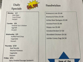 Saums Market menu