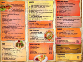 Tortas Mexico menu