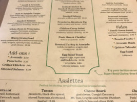 Le Pain Quotidien menu