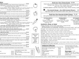 The Garden Griddle menu