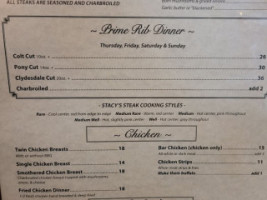 Stacy's Food Spirits menu