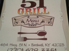 51 Grill menu