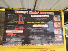 Whaley's Blazin' Bbq menu