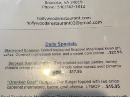 Hollywood's Bakery In Holl menu