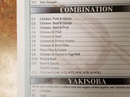 Ichi 12 Teriyaki menu