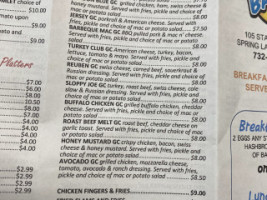 Bagel Basket Cafe menu